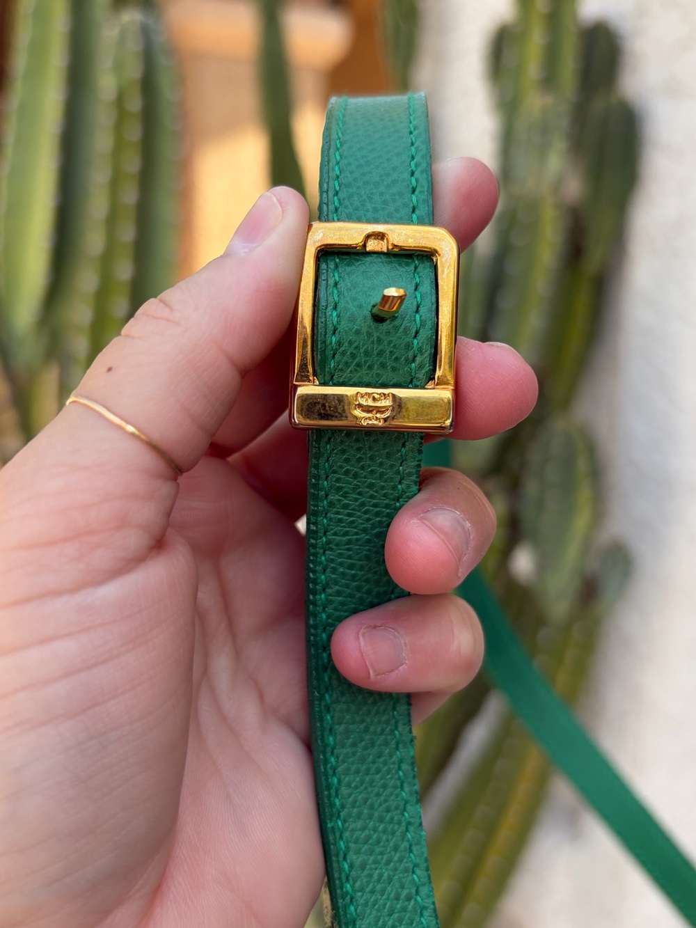 MCM Green Leather Crossbody Bag - Picture 3 of 7